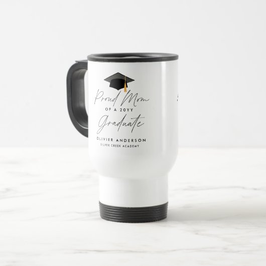 De rode moeder van een klasse van 20YY afstuderen Reisbeker (Voorkant links)