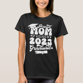 De rode MOM van een Klasse van 2023 Afstuderen Een T-shirt
