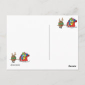 De rode neus egel briefkaart (Achterkant)