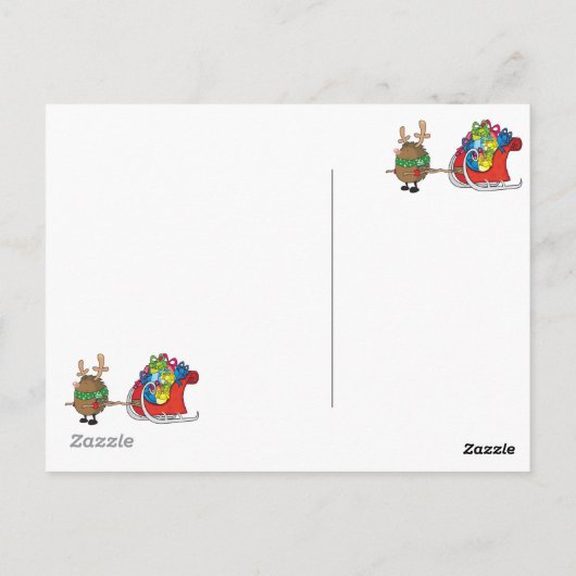 De rode neus egel briefkaart (Achterkant)