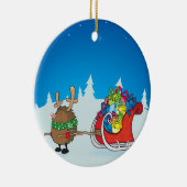 De rode neus egel keramisch ornament (Rechts)