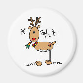 De rode neus reindeer magneet (Voorkant)