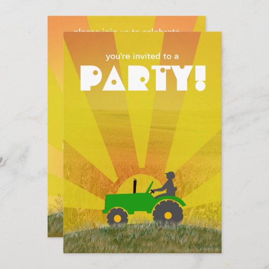 De Rode of Groene Uitnodiging van de Partij van de (Voorkant / Achterkant)