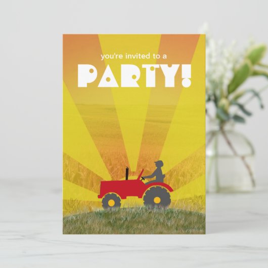 De Rode of Groene Uitnodiging van de Partij van de (Staand voorkant)