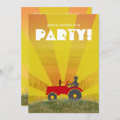 De Rode of Groene Uitnodiging van de Partij van de (Voorkant / Achterkant)