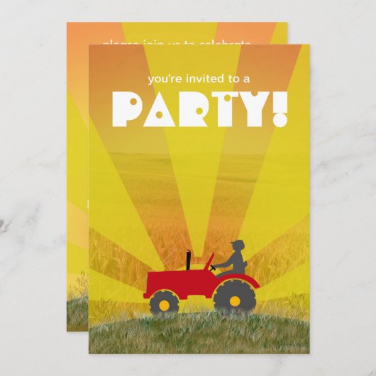 De Rode of Groene Uitnodiging van de Partij van de (Voorkant / Achterkant)