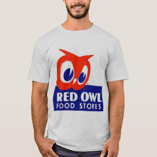 De rode Opslag van het Voedsel van de Uil - de T-shirt