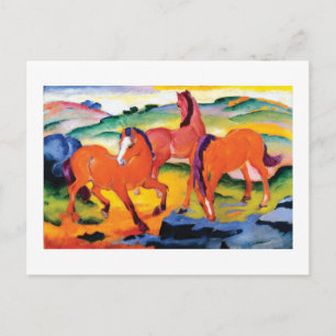 De Rode Paarden van Franz Marc Briefkaart