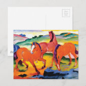De Rode Paarden van Franz Marc Briefkaart (Voorkant / Achterkant)