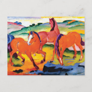 De Rode Paarden van Franz Marc Briefkaart