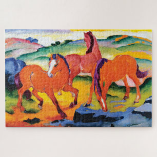 De Rode Paarden van Franz Marc Legpuzzel