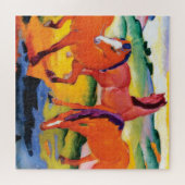 De Rode Paarden van Franz Marc Legpuzzel (Horizontaal)
