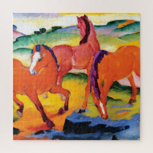 De Rode Paarden van Franz Marc Legpuzzel (Verticaal)