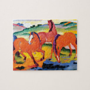 De Rode Paarden van Franz Marc Legpuzzel