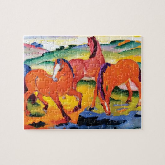 De Rode Paarden van Franz Marc Legpuzzel (Horizontaal)