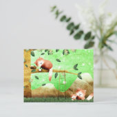 De rode panda was voorbereid... briefkaart (Staand voorkant)