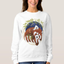 De rode panda witte shirten van de FOX van de BRAN