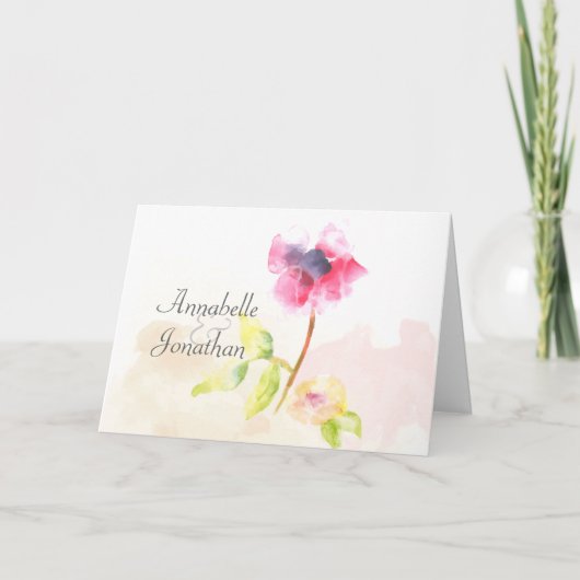 De rode Papaver dankt u de Kaart van de Foto (Voorkant)