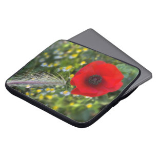 De rode papaver laptop sleeve