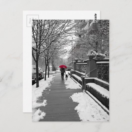 De rode Paraplu Briefkaart (Voorkant / Achterkant)