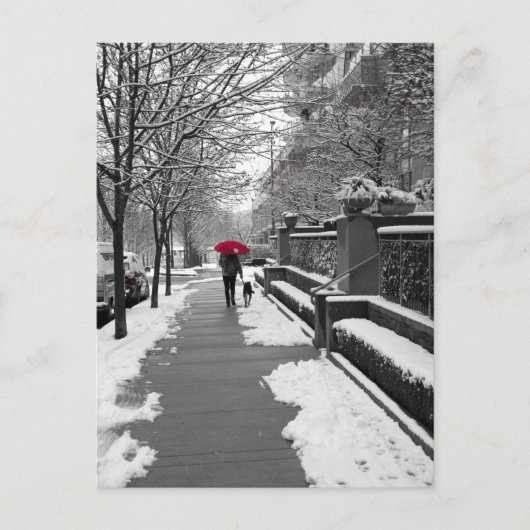 De rode Paraplu Briefkaart (Voorkant)