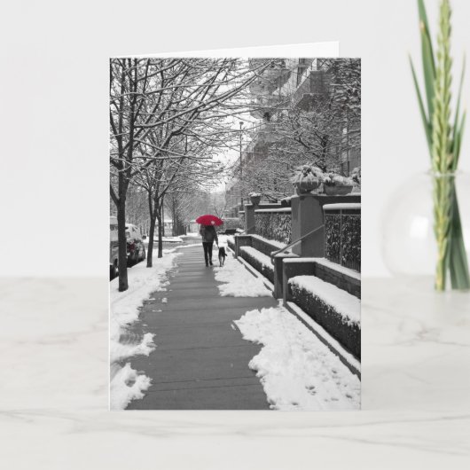 De rode paraplu kaart (Voorkant)