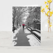 De rode paraplu kaart (Gele Bloem)