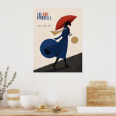 de rode paraplu poster (Keuken)