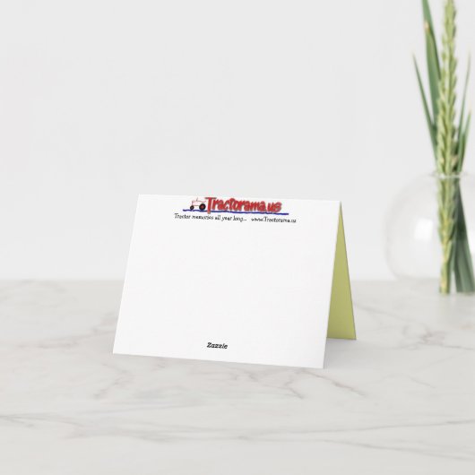 De rode Partij van de Tractor dankt u nota neemt Bedankkaart (Achterkant)