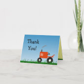 De rode Partij van de Tractor dankt u nota neemt Bedankkaart (Voorkant)