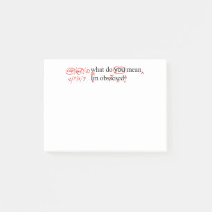 De rode pen van de geobsedeerde Proofreader Post-it® Notes