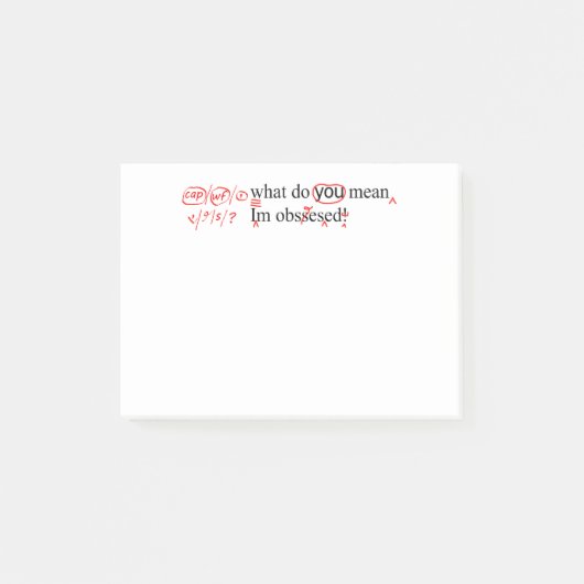 De rode pen van de geobsedeerde Proofreader Post-it® Notes (Voorkant)