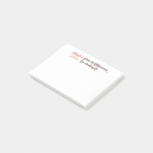 De rode pen van de geobsedeerde Proofreader Post-it® Notes (Schuin)