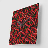 De rode Peper van de Spaanse peper Vierkante Klok (Hoek)