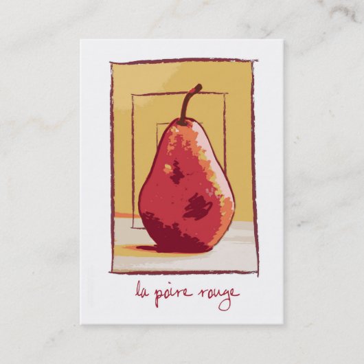 De rode peren visitekaartje (Voorkant)