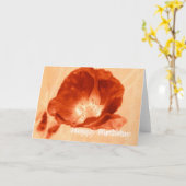 De rode Personaliseerbare Kaart van de Papaver van (Gele Bloem)