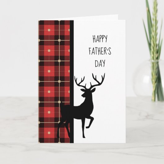 De Rode Plaid van het buitenmens met Herten Kaart (Voorkant)