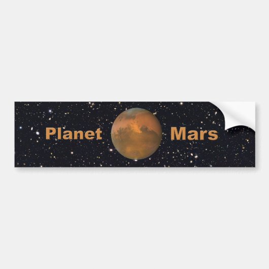 De rode planeet Mars Bumpersticker (Voorkant)