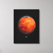 De rode planeet: Mars Waterverf Canvas Afdruk (Voorkant)