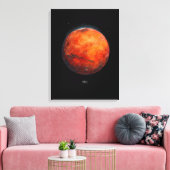 De rode planeet: Mars Waterverf Canvas Afdruk (Insitu (Woonkamer))