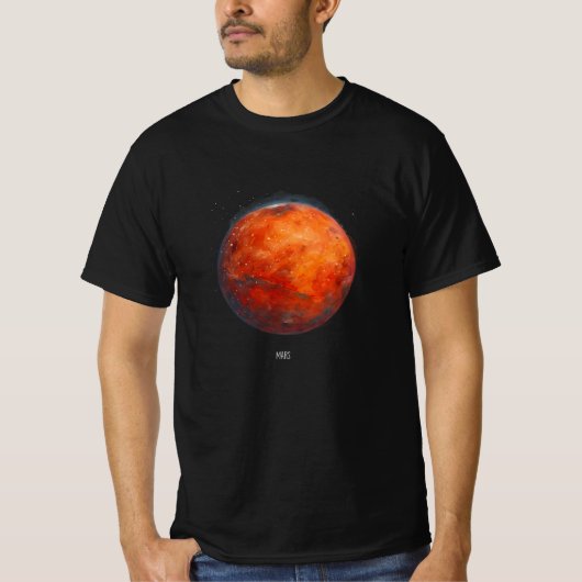 De rode planeet: Mars Waterverf T-shirt (Voorkant)