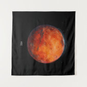 De rode planeet: Mars Waterverf Wandkleed (Voorkant (horizontaal))