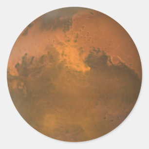 De Rode Planet Mars Ronde Sticker