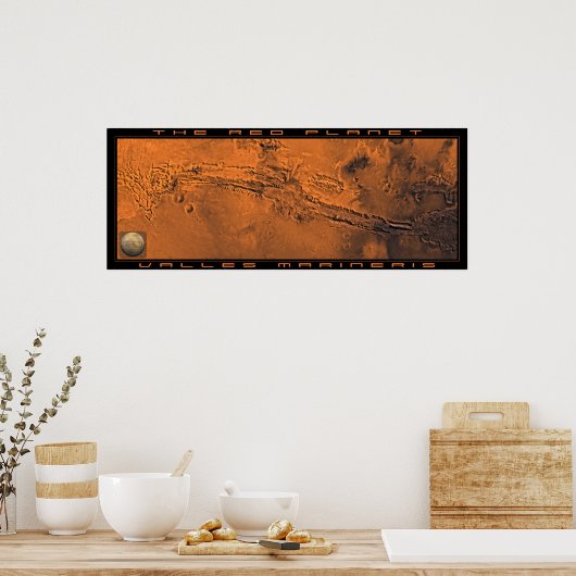 De Rode Planet: Valles Marineris Poster (Keuken)