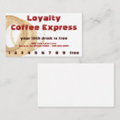 De rode Ponskaart van de Loyaliteit van de Drink Klantenkaartje (Voorkant / Achterkant)