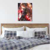 De Rode Ridder | Anime Krijgersprinses Kunst Canvas Afdruk (Insitu (Slaapkamer))