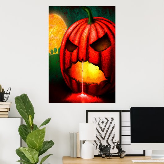 De rode rode rode luiwagen | AI Art Poster (Thuiskantoor)