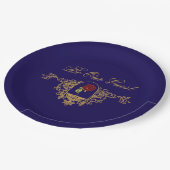 De rode roos van Beauty Papieren Bordje (Gekanteld)