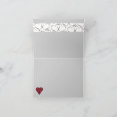 De rode Rozen en de Harten danken u kaarden Bedankkaart (Binnen)