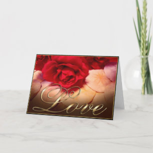 De rode Rozen en Dollars van het Zand - Liefde Kaart